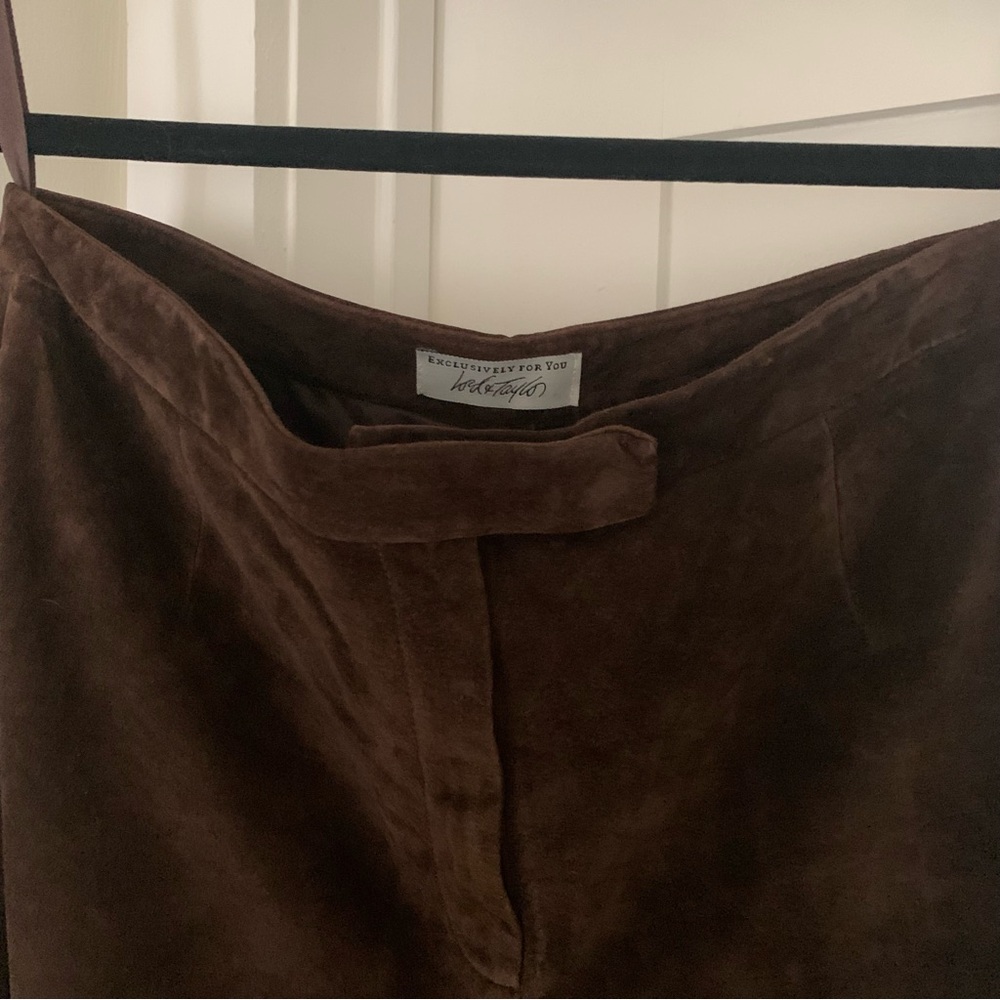Lord & Taylor Brown Suede Pants - Picture 15 of 15